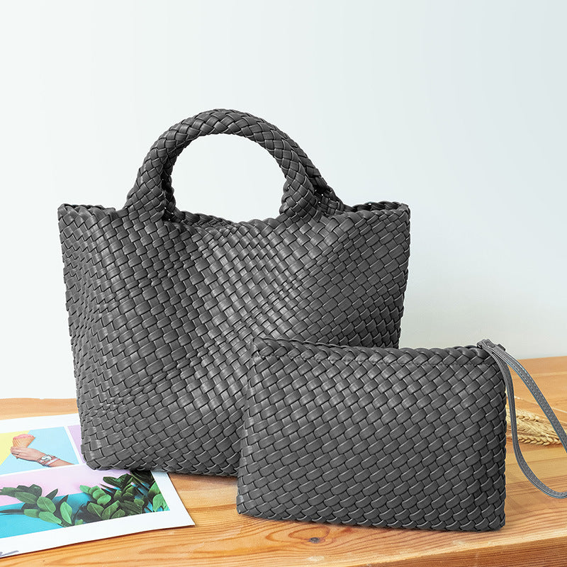 Elegant Braided Handbag with Removable Clutch Stornfield