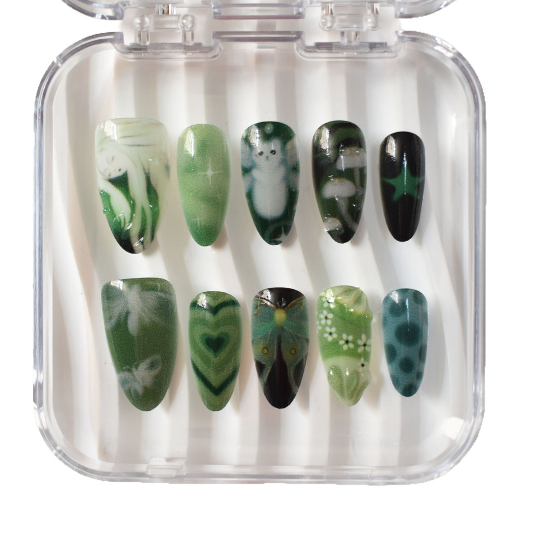 Artistic 3D Sea-Inspired Press-On Nail Art Stornfield