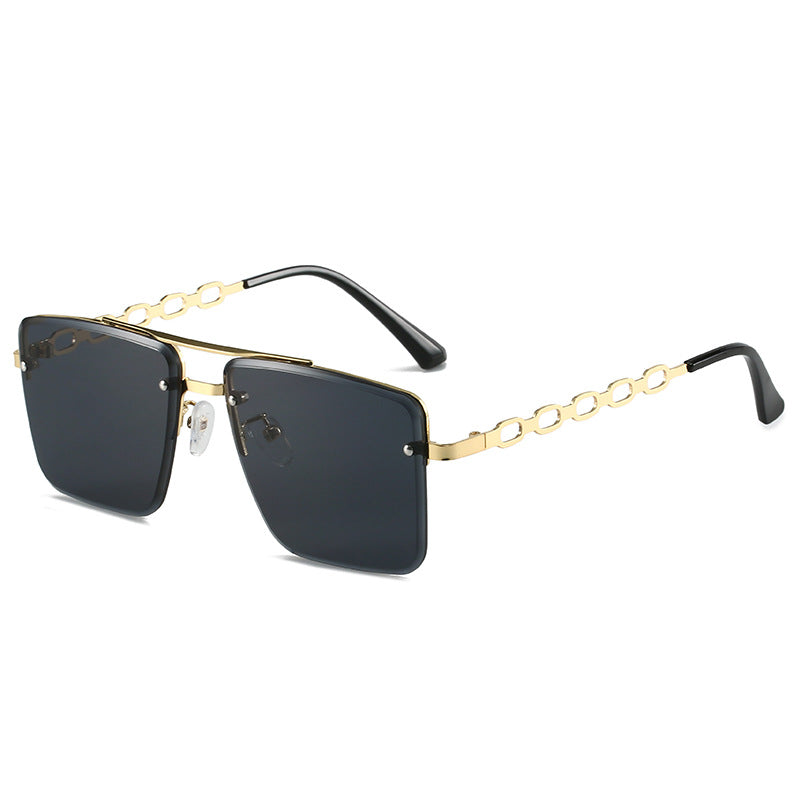 Women's Square Sunglasses with Elegant Chain Structure Stornfield