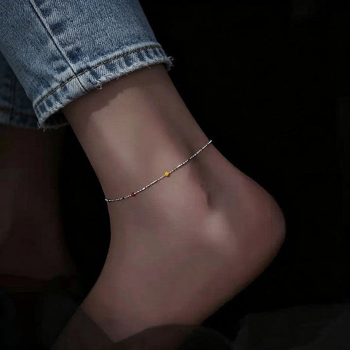 Dainty Multi-Colored Beaded Chain Bracelet Stornfield