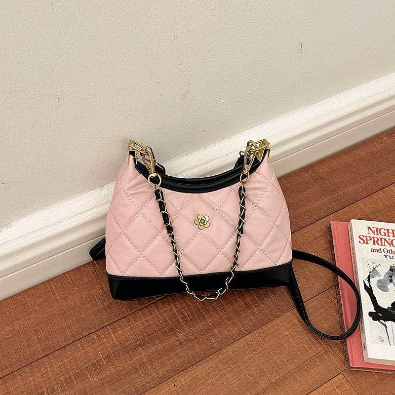 Quilted Faux Leather Shoulder Bag