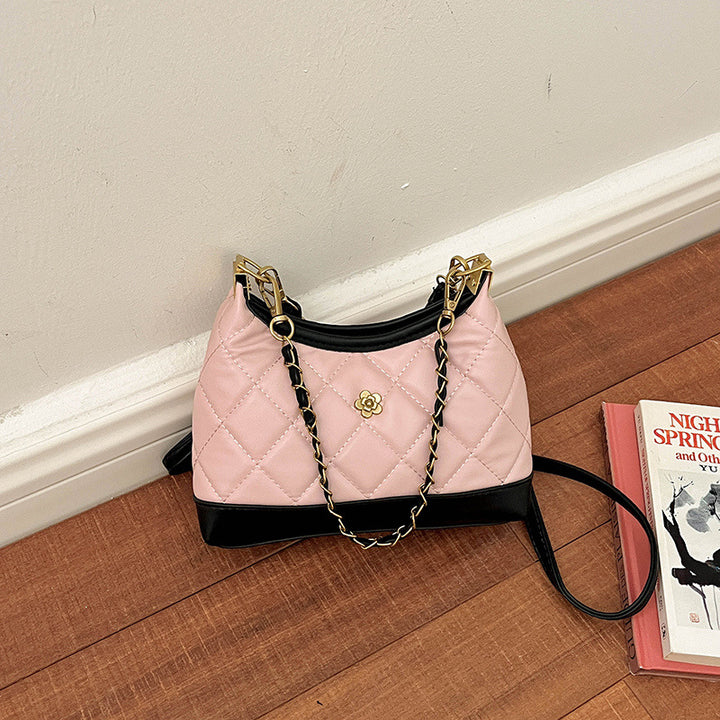 Quilted Faux Leather Shoulder Bag