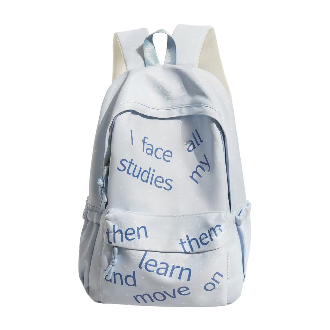 Backpack with Modern Lettering and Stylish Dots Stornfield
