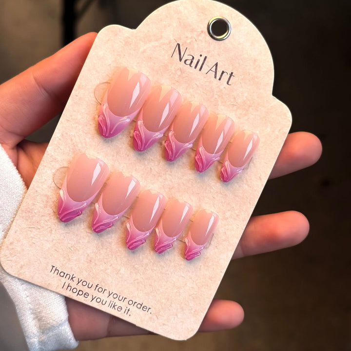 Elegant Artistic Floral Press-On Nail Set Stornfield