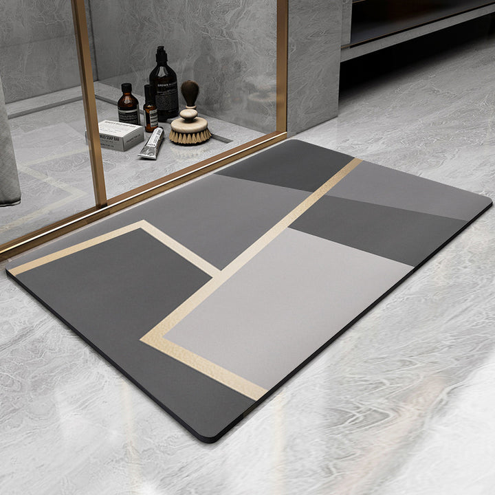 Geometric Pattern Bath Mat