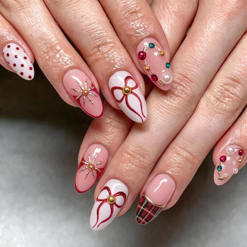 Festive Themed Luxury Press-On Nail Set Stornfield