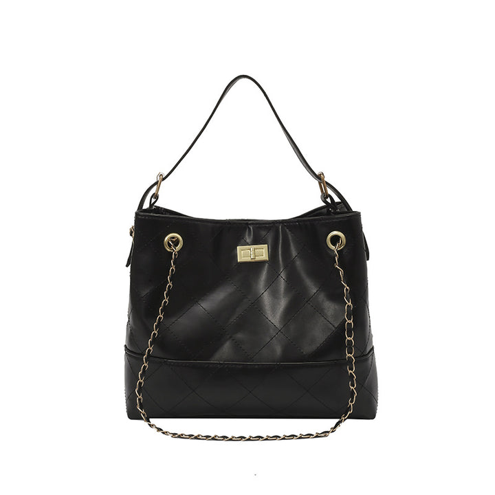Quilted Suede Tote Bag