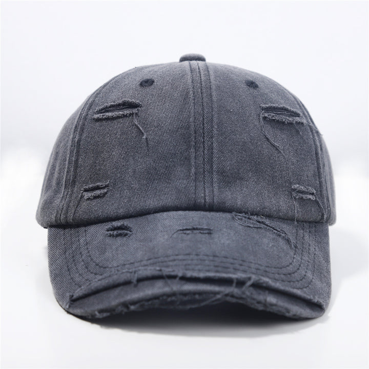 Women's washed baseball cap with destroyed look Stornfield