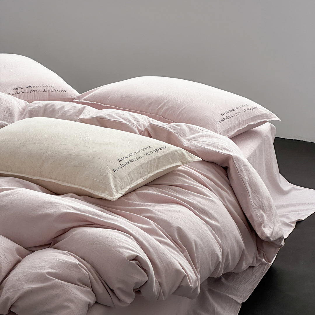 Washed Belgian Linen Duvet Cover Set with Pillowcases