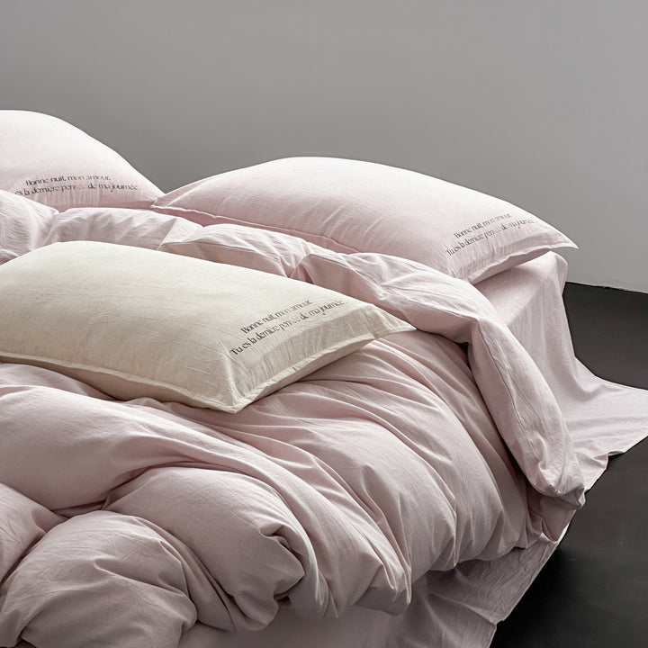 Washed Belgian Linen Duvet Cover Set with Pillowcases