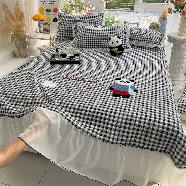 Women's cuddly blanket with playful panda motif and high-quality cotton surface Stornfield