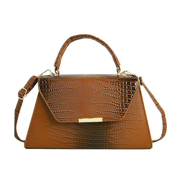 Textured Leather Shoulder Bag