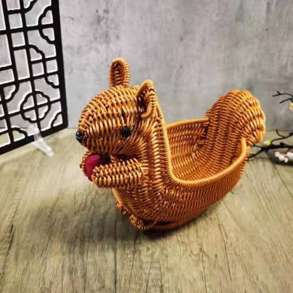 Decorative Woven Dog-Shaped Storage Basket Stornfield