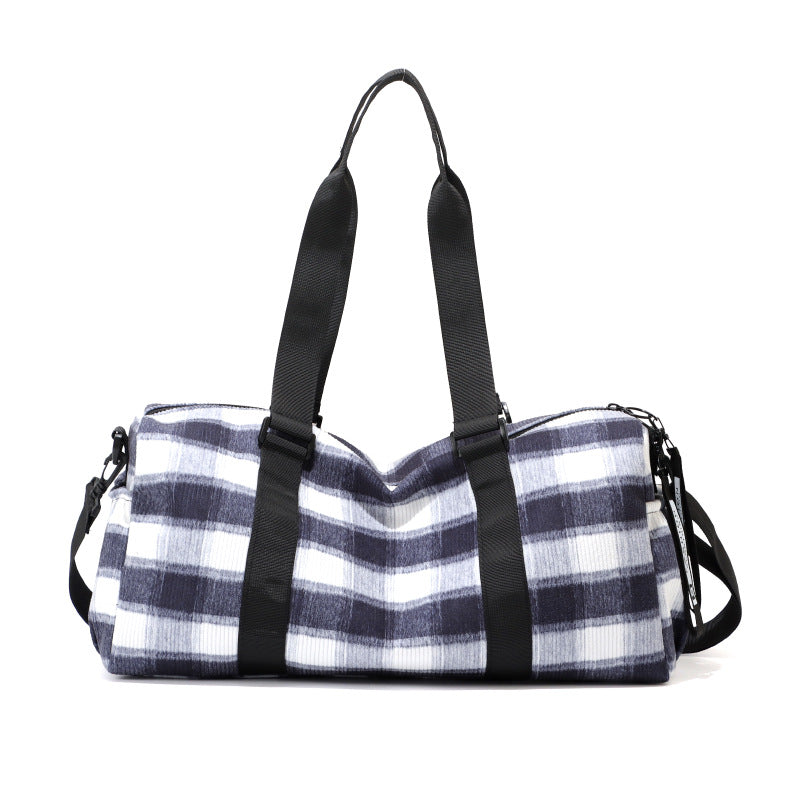 Stylish Checkered Gym Duffle Bag Stornfield