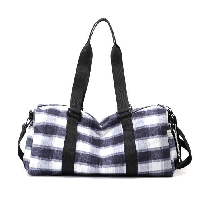 Stylish Checkered Gym Duffle Bag Stornfield