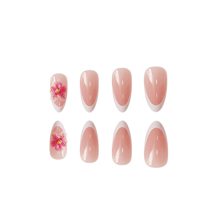 Elegant Floral Press-On Nails Stornfield