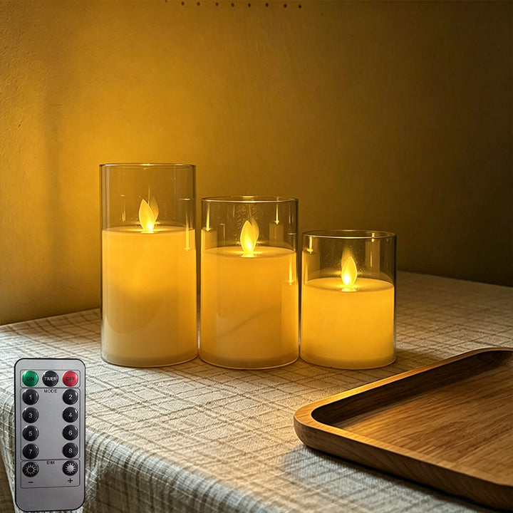LED Scented Candle with Flame Effect Stornfield