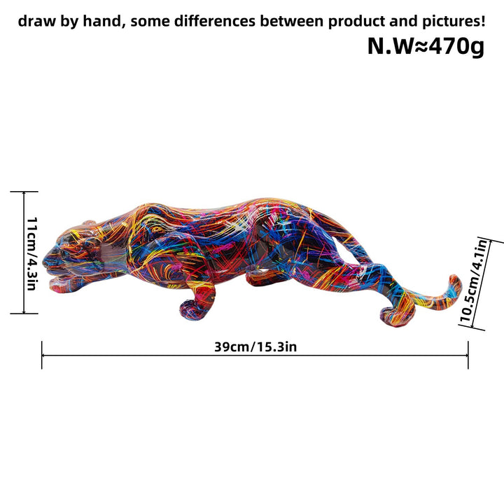 Artistic and colorful animal figure in panther shape Stornfield