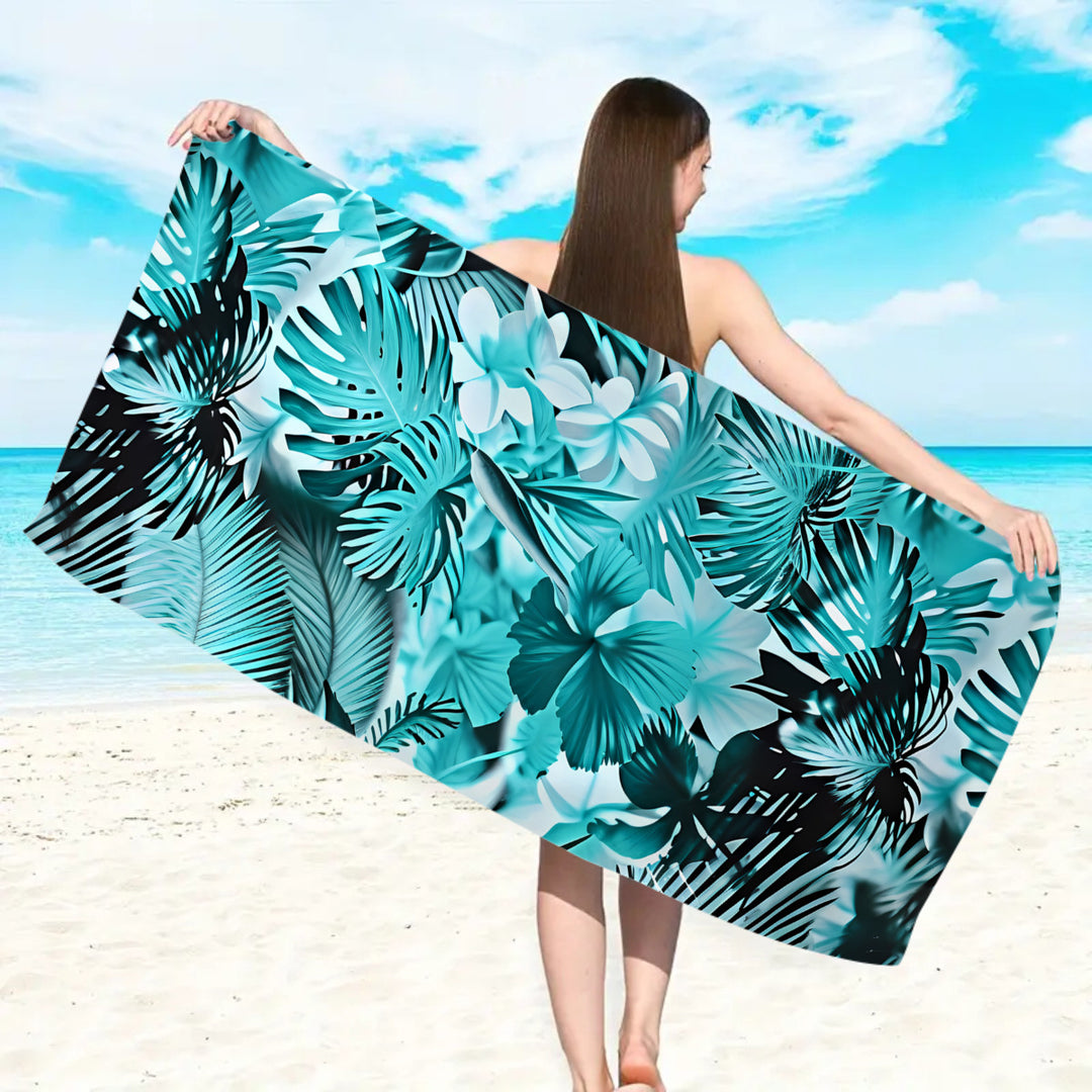 Beach towel with floral watercolor design Stornfield