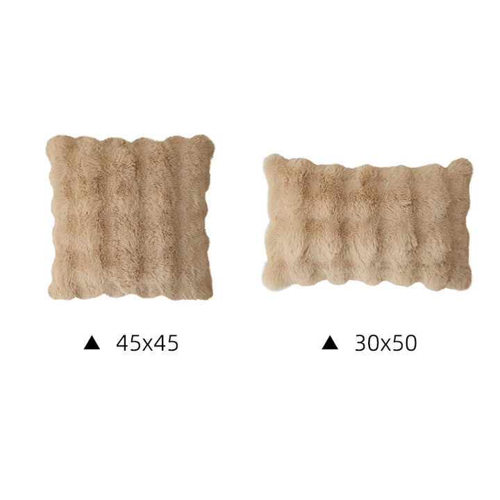 Luxurious faux fur decorative cushion set Stornfield