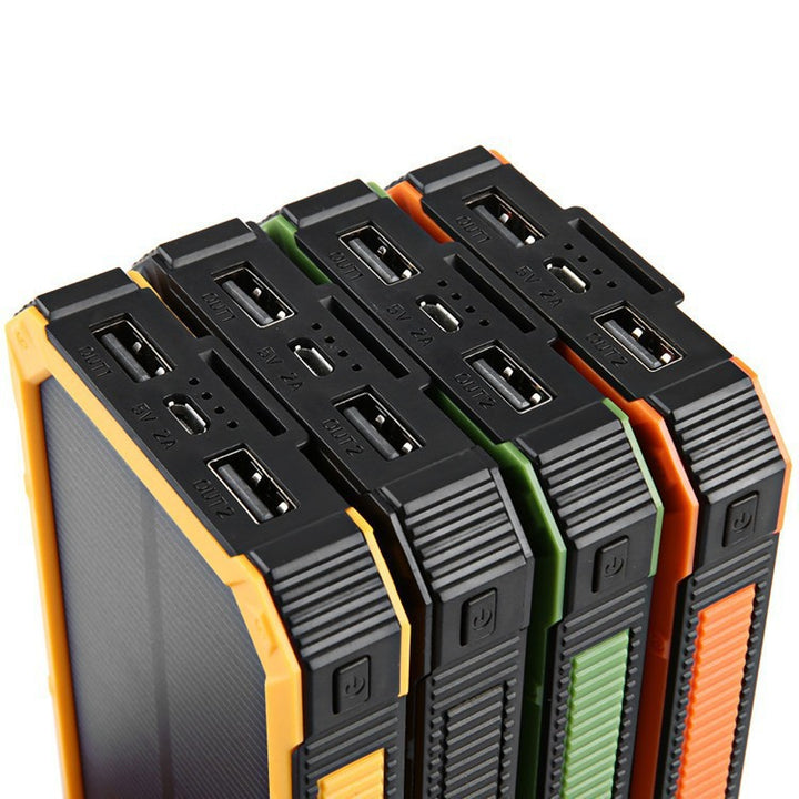 Robust and Portable Solar Power Bank with Integrated LED Lamp Stornfield