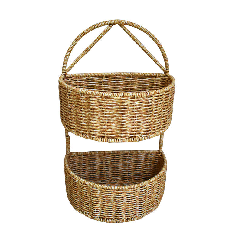 Multi-Tiered Woven Wall Hanging Storage Basket Stornfield