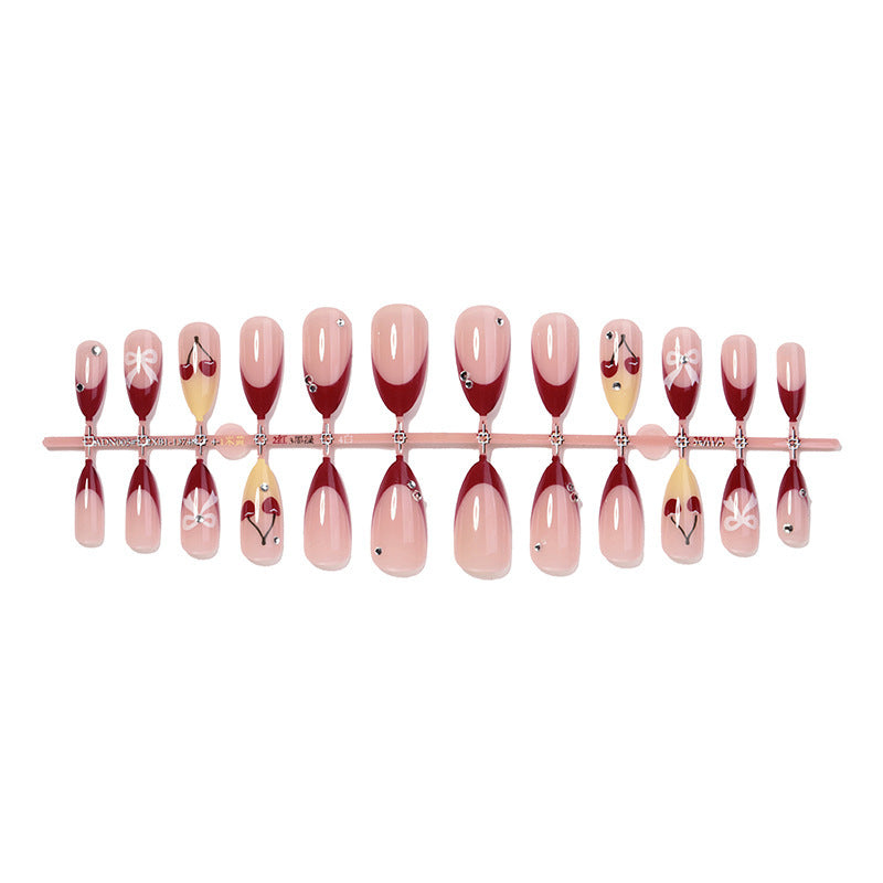 Designer Artificial Nail Set with Elegant Lace Design Stornfield