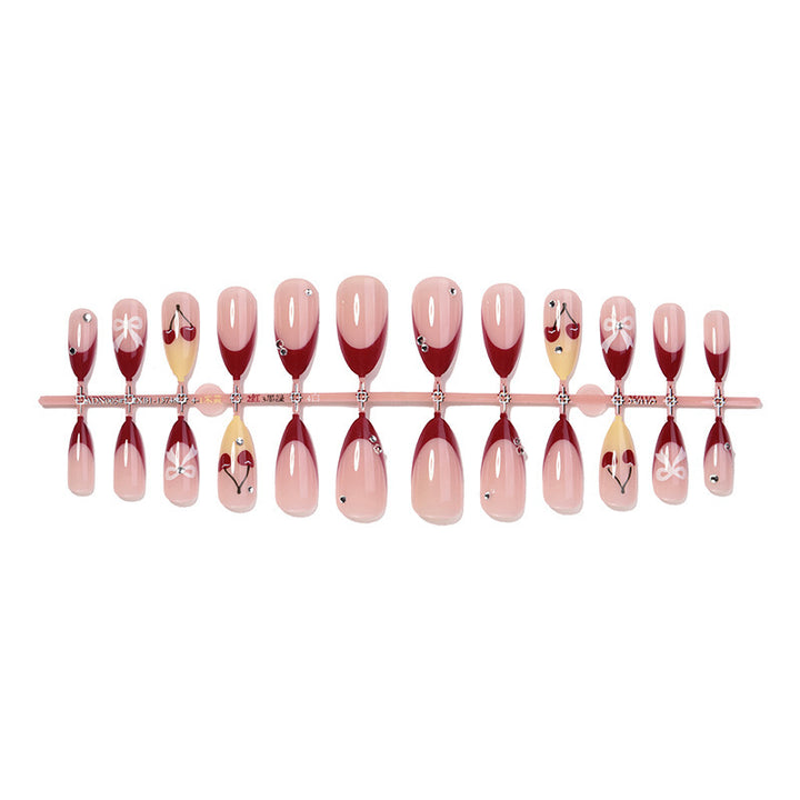 Designer Artificial Nail Set with Elegant Lace Design Stornfield