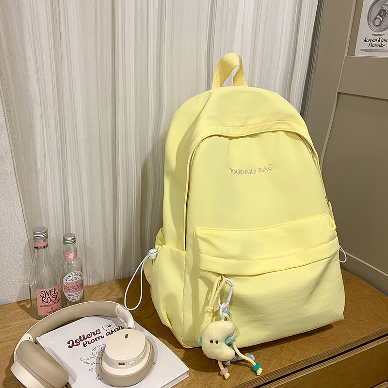 Lightweight Casual Backpack with Decorative Keychain Stornfield