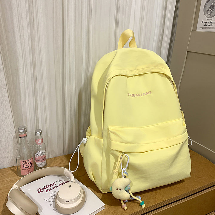 Lightweight Casual Backpack with Decorative Keychain Stornfield