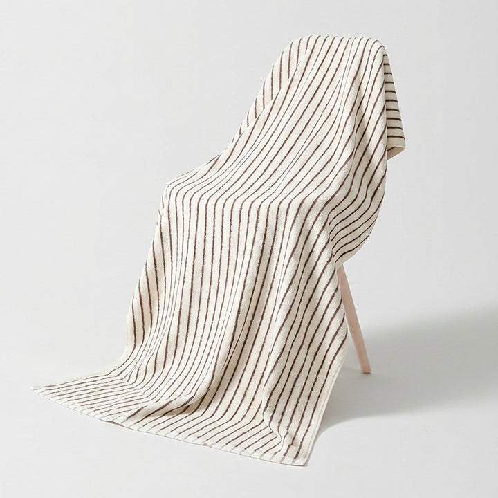 Women's Cotton Bath Towel with Striped Pattern Stornfield