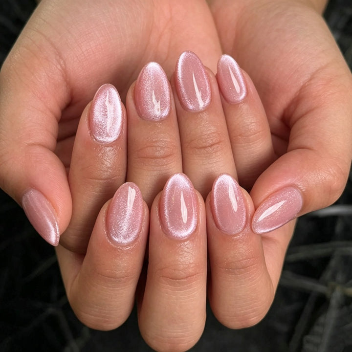 Glossy Almond-Shaped Press-On Nails Set Stornfield