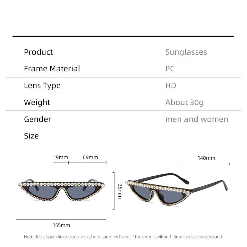 Women's Cat-Eye Sunglasses with Sparkling Stone Accents Stornfield