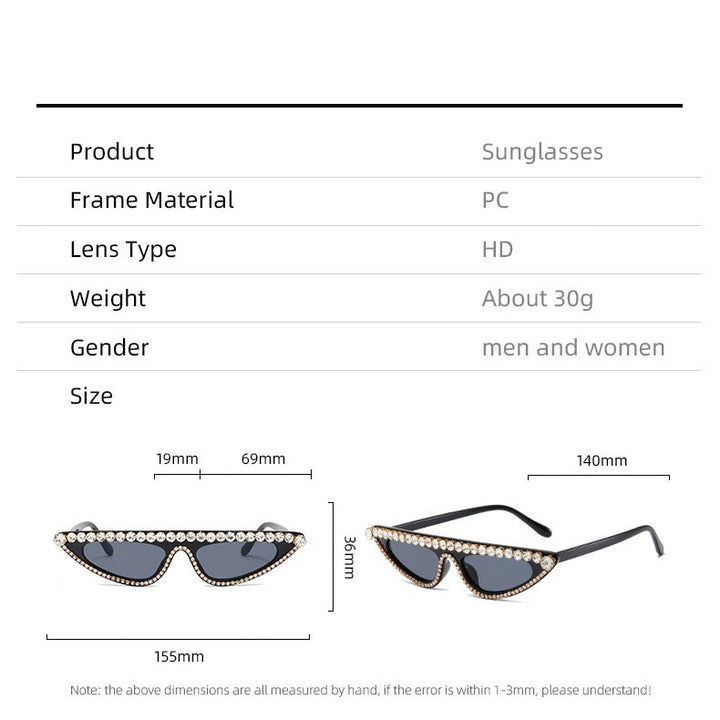 Women's Cat-Eye Sunglasses with Sparkling Stone Accents Stornfield