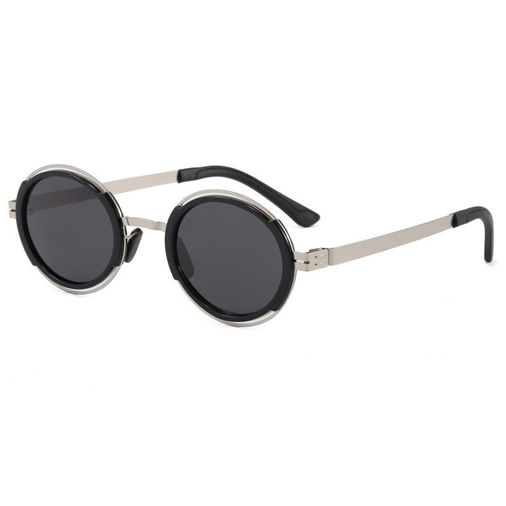 Women's fashionable round sunglasses with elegant metal frame Stornfield