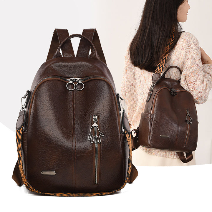 Casual Leather Backpack Stornfield