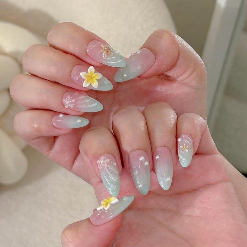 Floral-Accent Press-On Nail Art Kit Stornfield