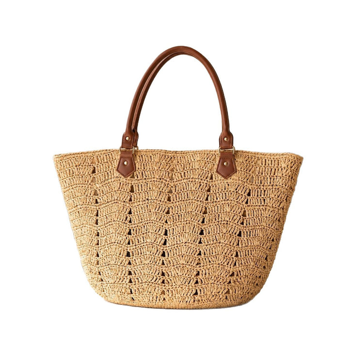 Beach chair bag with braided design and comfortable leather handles Stornfield