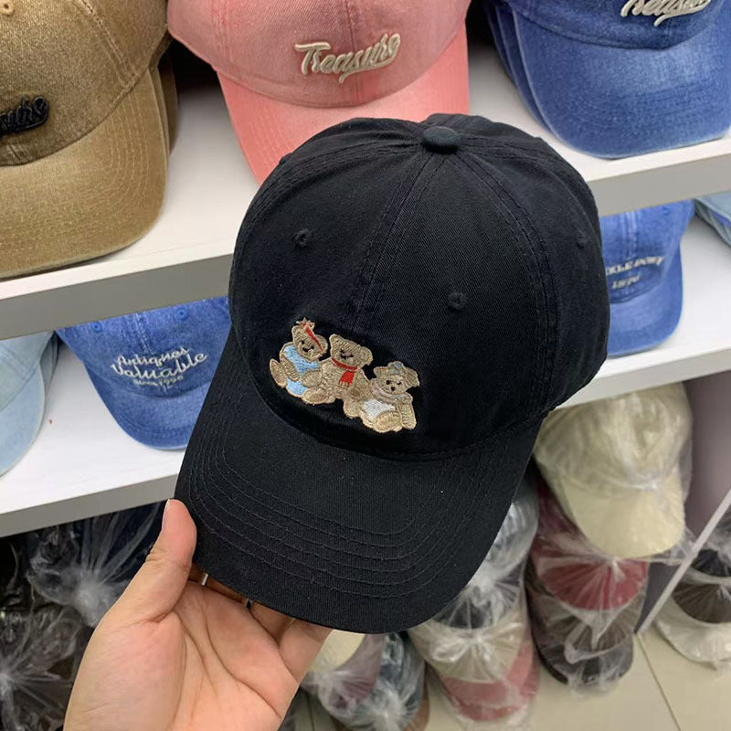 Women's Casual Embroidered Teddy Bear Baseball Cap Stornfield