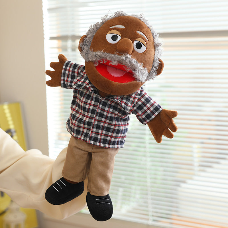 Hand Puppet Plush Boy Character with Movable Mouth and Soft Fabric Body Stornfield