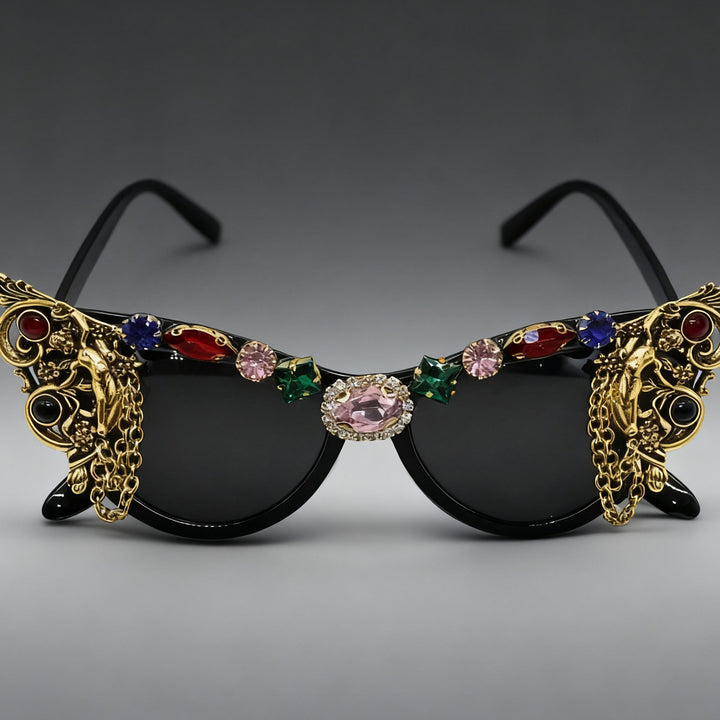 Ladies extravagant glamour sunglasses with intricate embellishments Stornfield