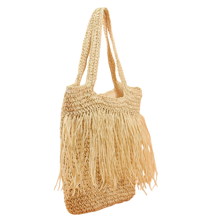 Fransige Tote Bag Made from Handmade Straw Stornfield