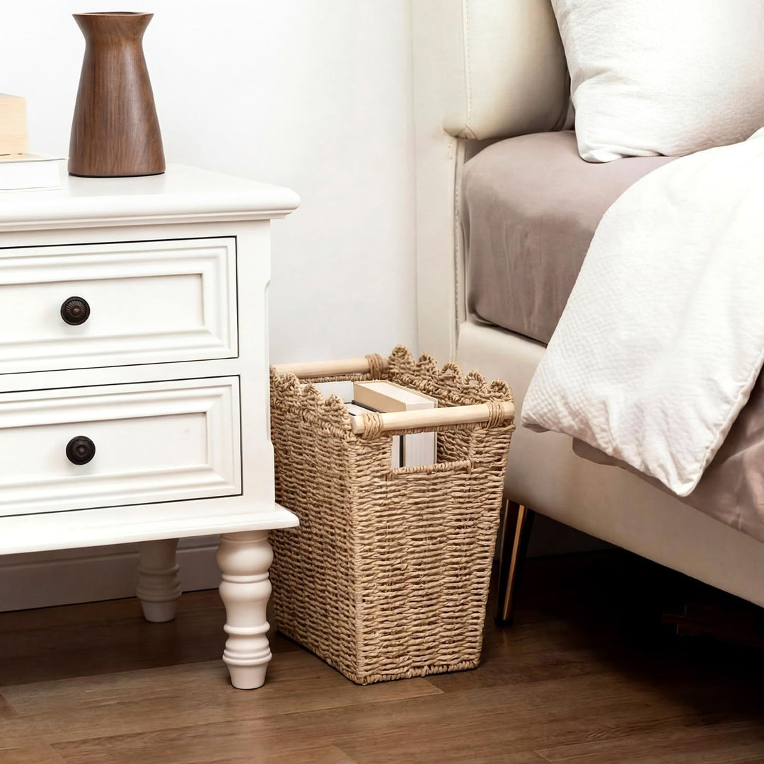 Decorative storage basket with wave edge Stornfield