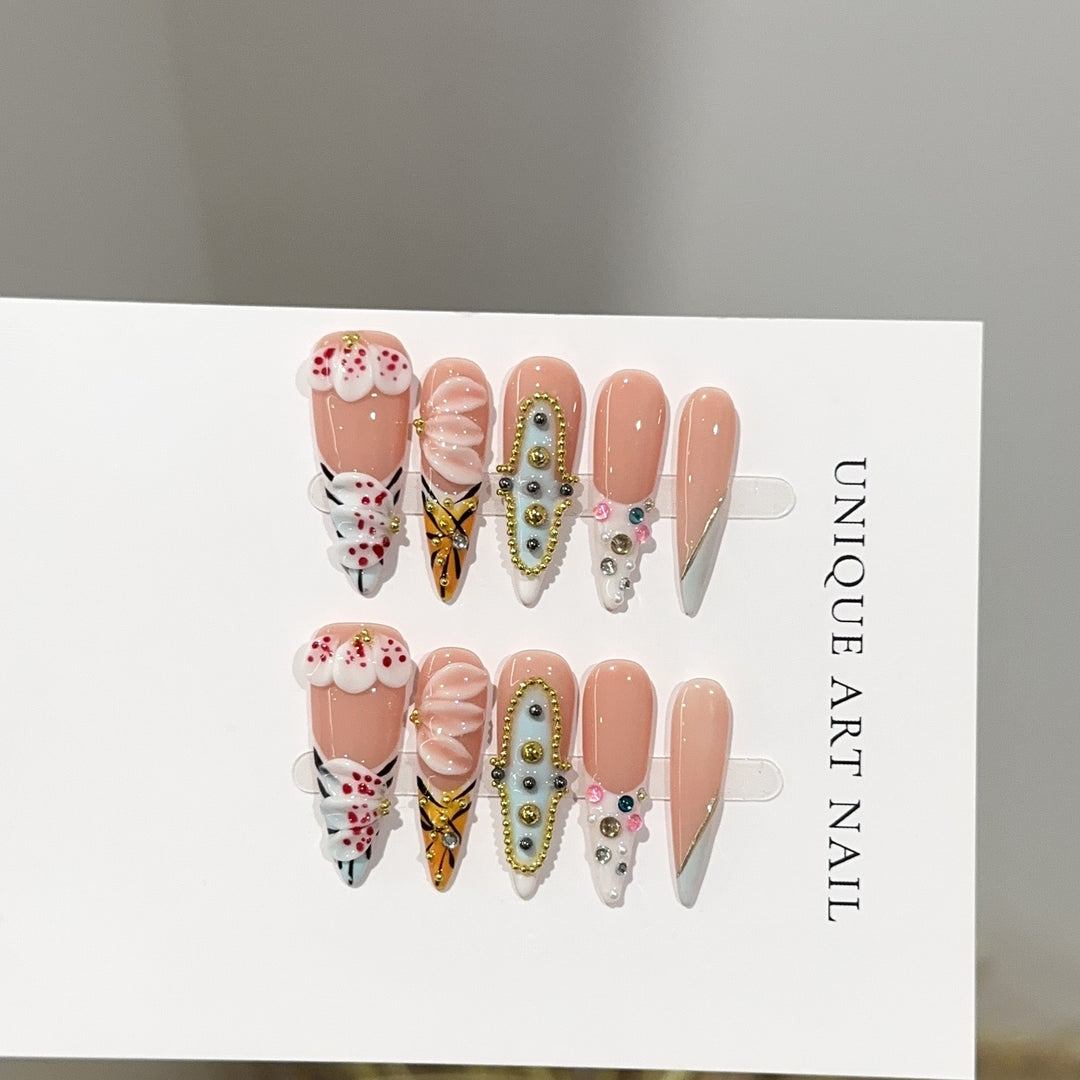 Artistic Press-On Nail Designs