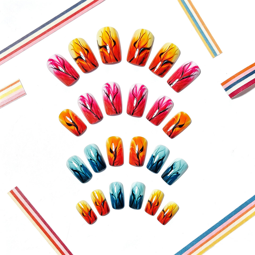 Artificial nails with autumn leaf design Stornfield