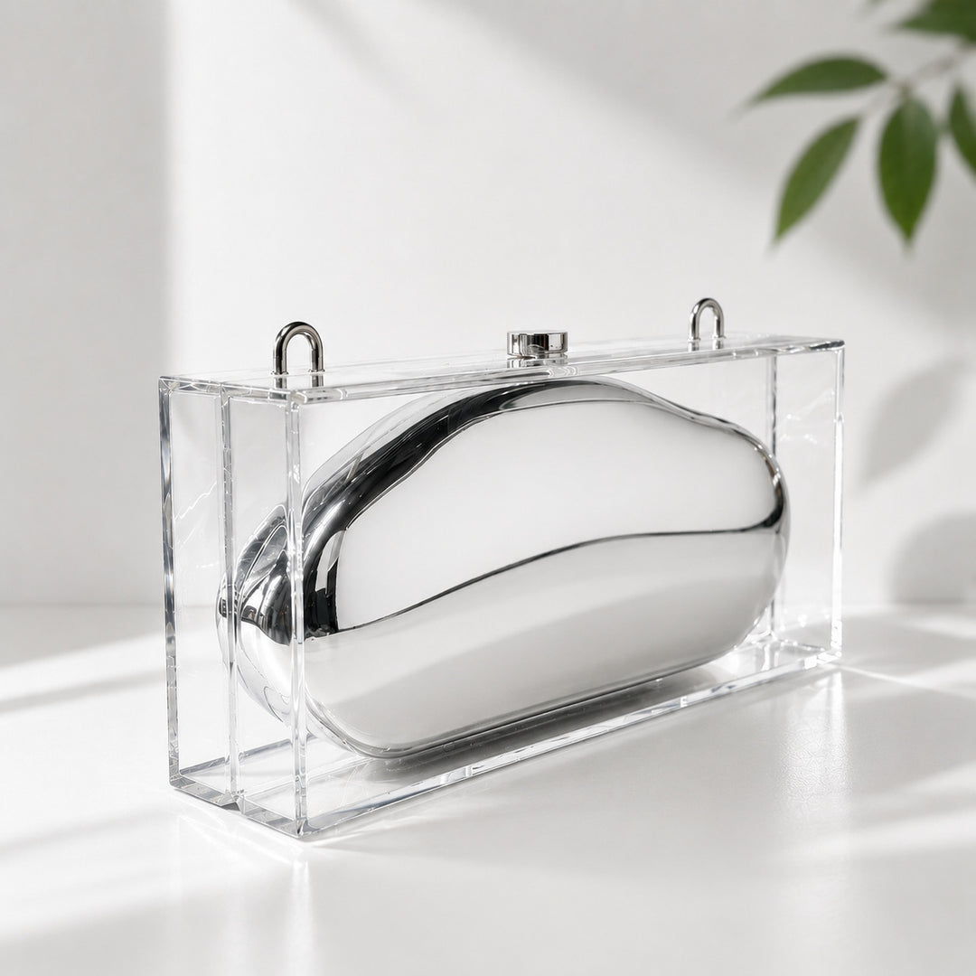 Modern Sculptural Acrylic Clutch