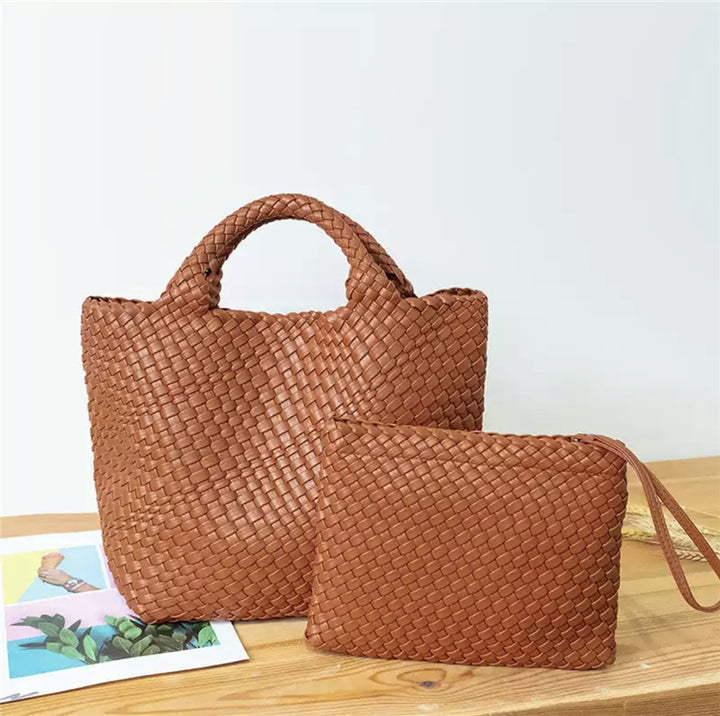 Elegant Braided Handbag with Removable Clutch Stornfield