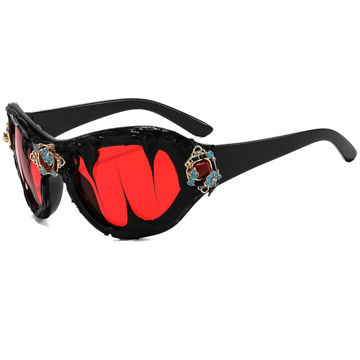 Ladies extravagant sunglasses with floral crystal embellishments Stornfield