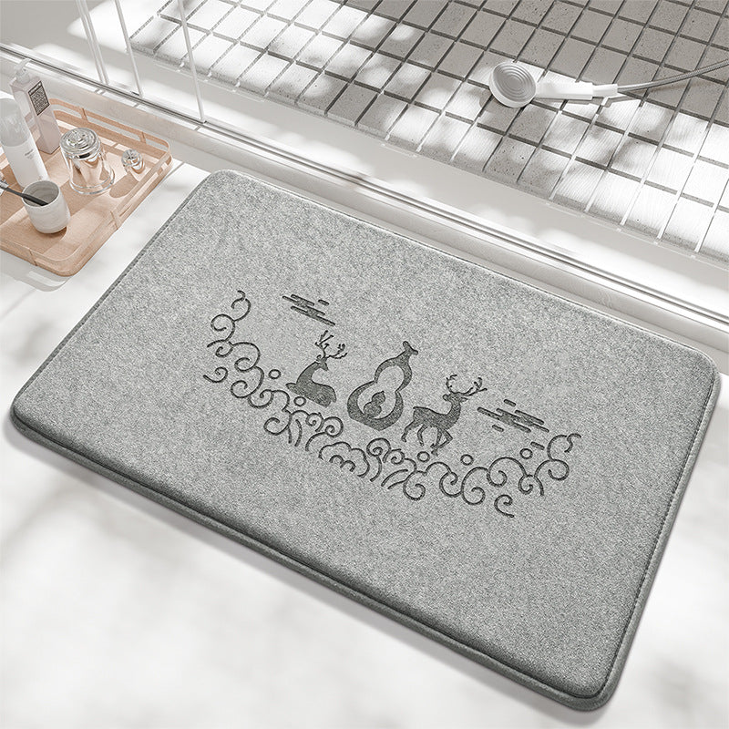 Playful Bunny Design Bath Mat Stornfield