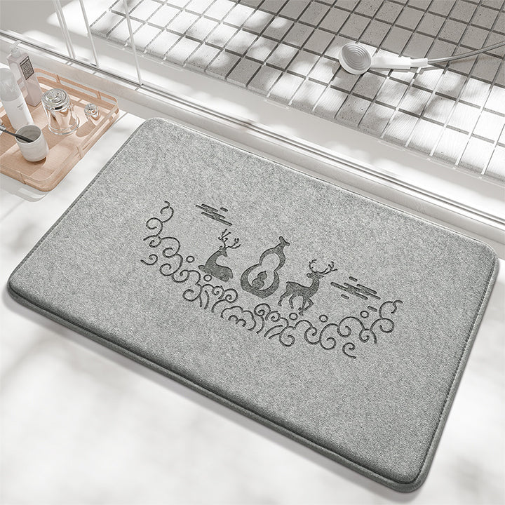 Playful Bunny Design Bath Mat Stornfield